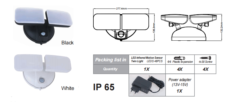 PD-2P-A LED ডুয়াল লাইট উৎস: আপনার স্মার্ট নাইট অভিভাবক