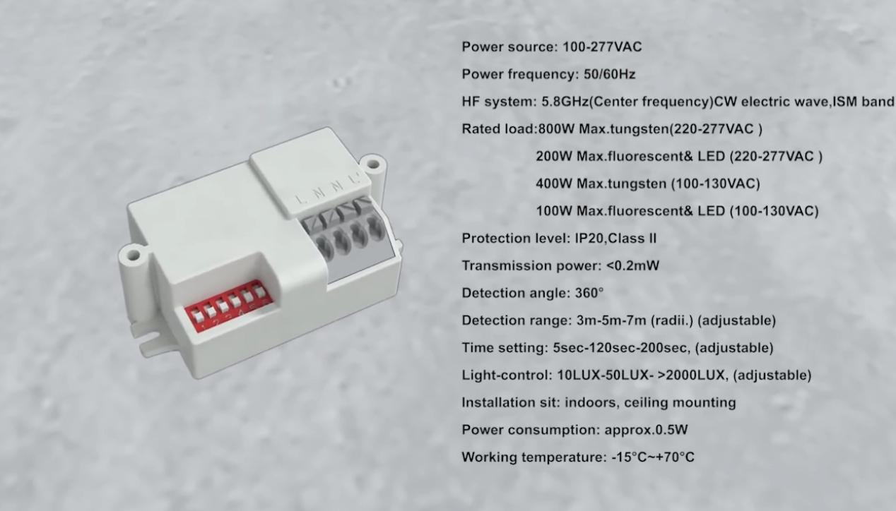 পিডিএলাক্স পিডি-এমভি 1031-5.8GHz 360 ° স্মার্ট আলো এবং সুরক্ষার জন্য মাইক্রোওয়েভ মোশন সেন্সর চালু করেছে