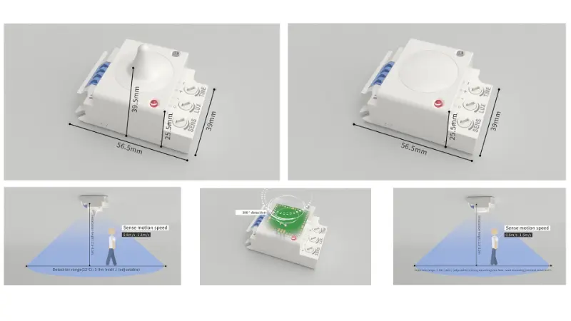 PDLUX স্মার্ট ইন্ডোর লাইটিং এর জন্য PD-MV1029A এবং PD-MV1029B 5.8GHz মাইক্রোওয়েভ সেন্সর চালু করেছে