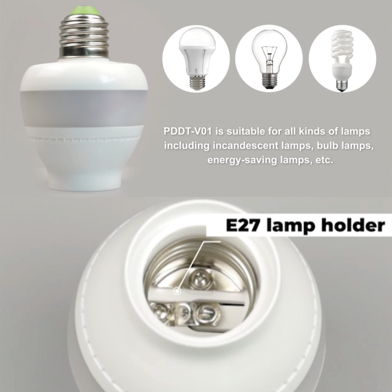 PDLux PDDT V01 5.8GHz মাইক্রোওয়েভ সেন্সর E27 ল্যাম্প হোল্ডার